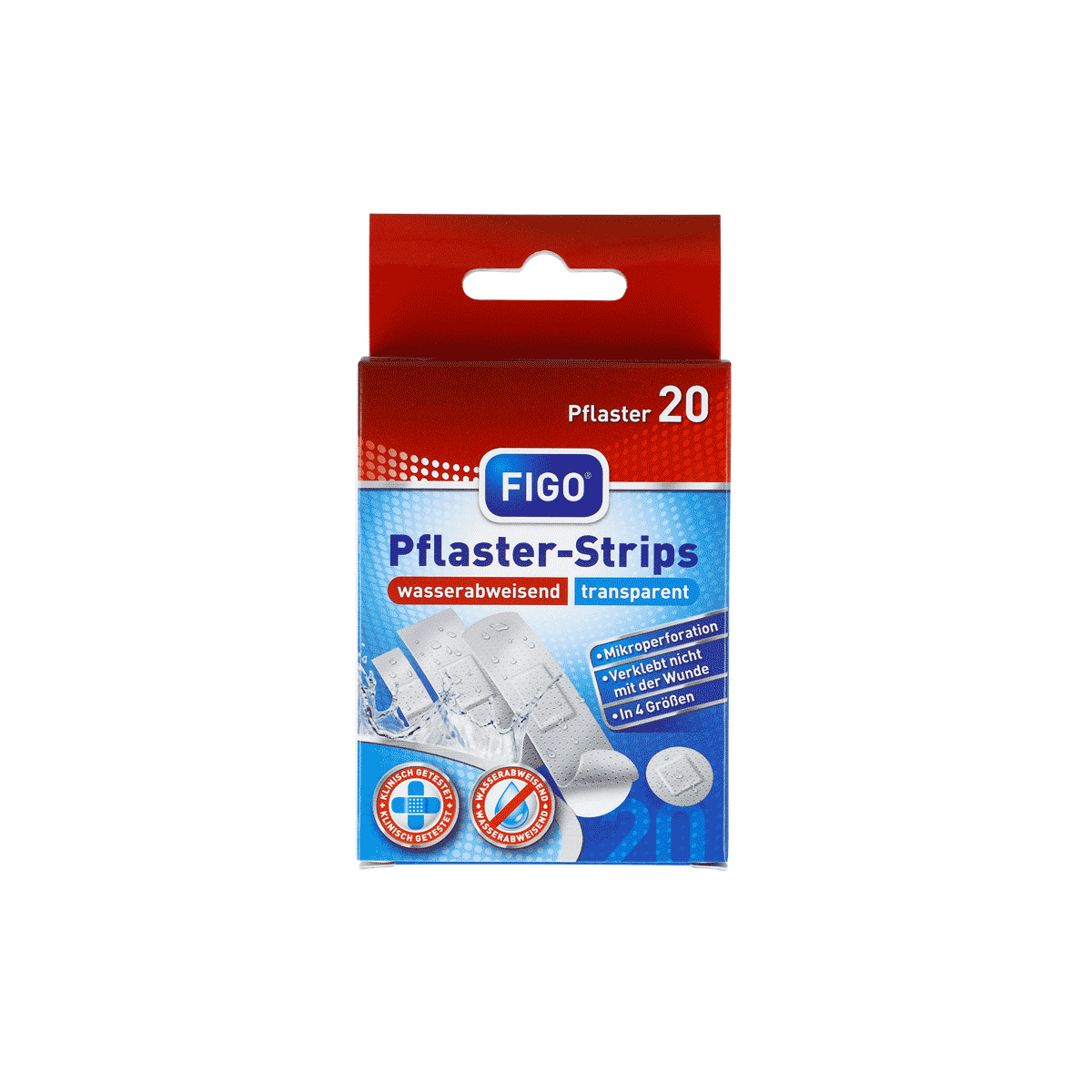 Pflaster-Strips, Wasserabweisend, transparent, Mikroperforation, In 4 Größen, Pflaster-Stips, Wasserabweisend, transparent, Mikroperforation, in 4 Größen, Pflaster-Strips, Wasserabweisend, Transparent, Mikroperforation, In vier Größen