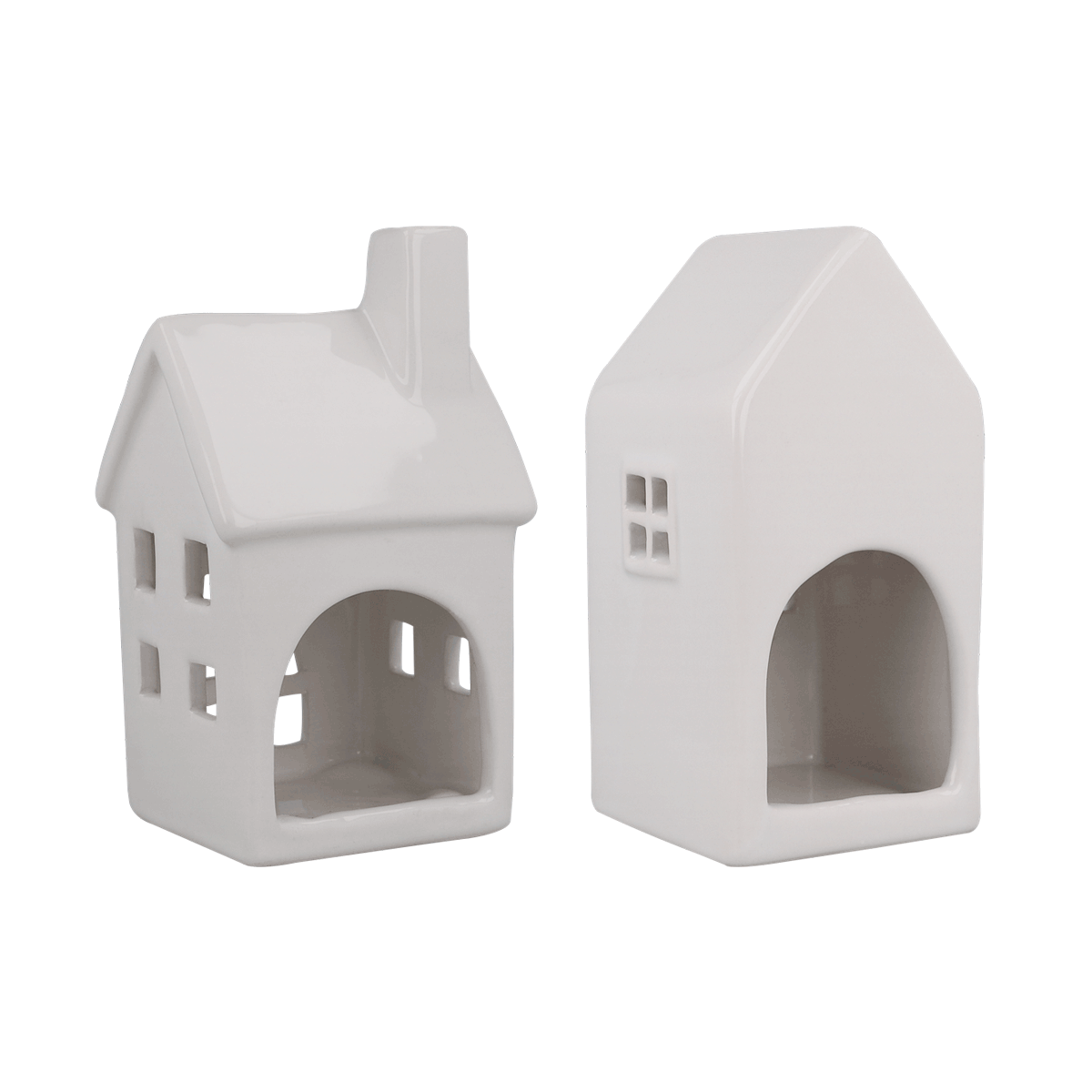 Minihaus, Keramikhaus, Dekorationsartikel, weiße Figur, Wohnaccessoire