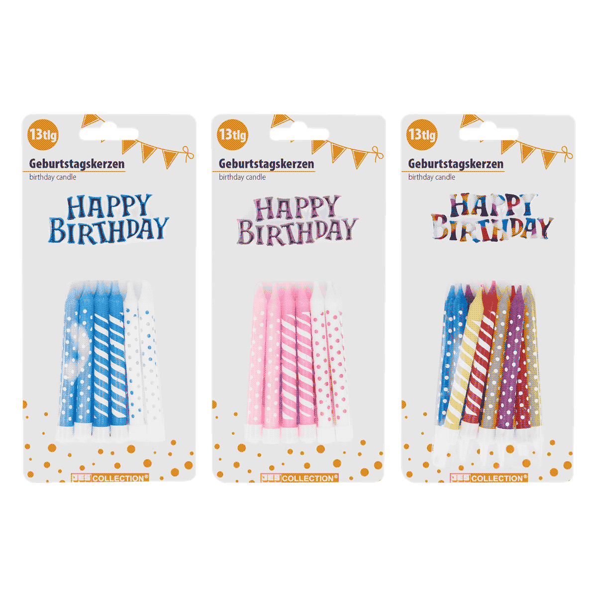 Geburtstagskerzen, Kerzen, Party-Deko, gestreiftes Muster, pink/lila Mischung, Geburtstagskerzen, Kerzen, Birthday candle, Stabkerzen, Punkte, Geburtstagskerzen, Kerzen-Set, bunte Kerzen, gestreifte Kerzen, Punkte Kerzen