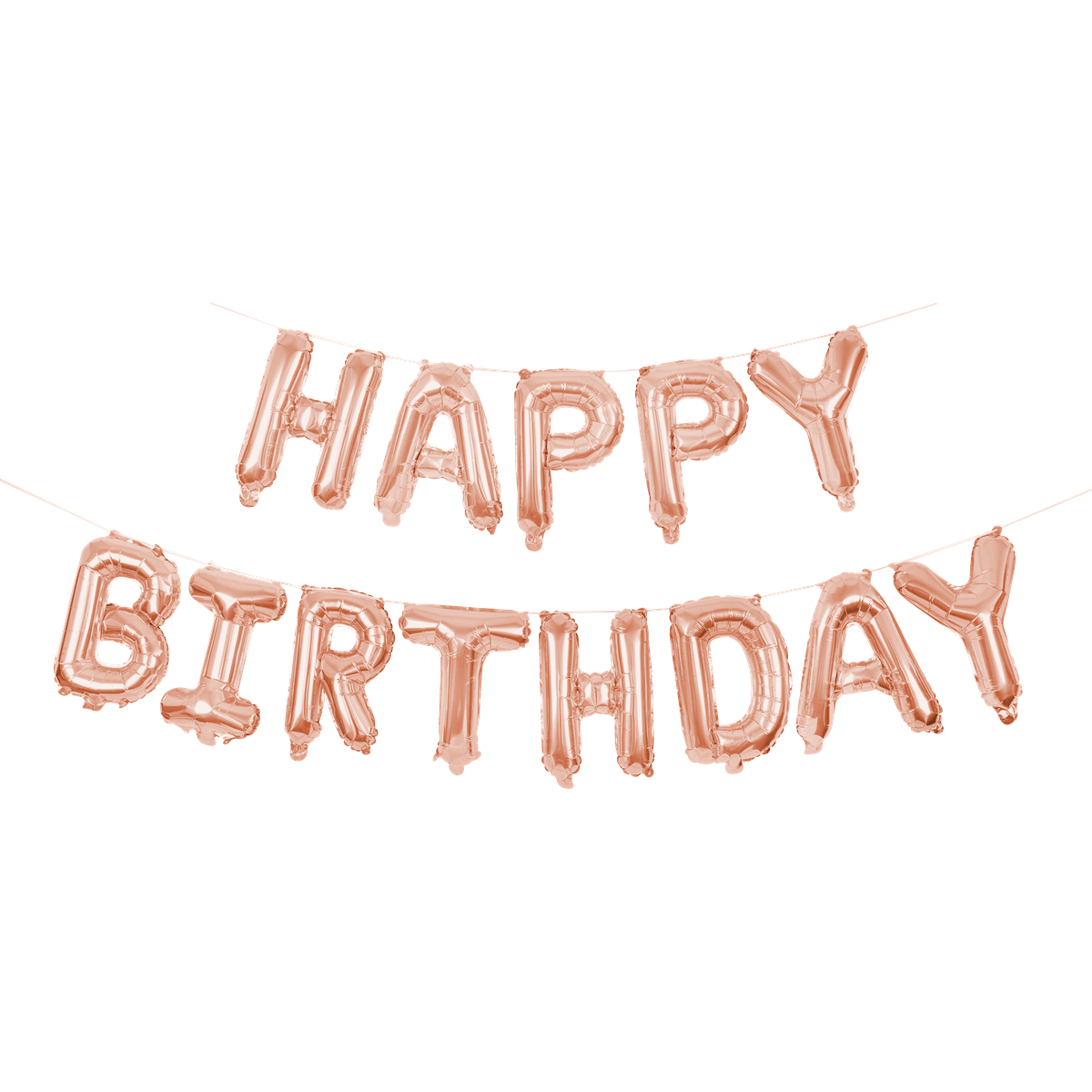 Happy, Birthday, Balloon, Banner, Rose-gold, balloons, banner, birthday, rosé, decor, Luftballons, Girlande, Wedding, Happy Birthday, Roségold