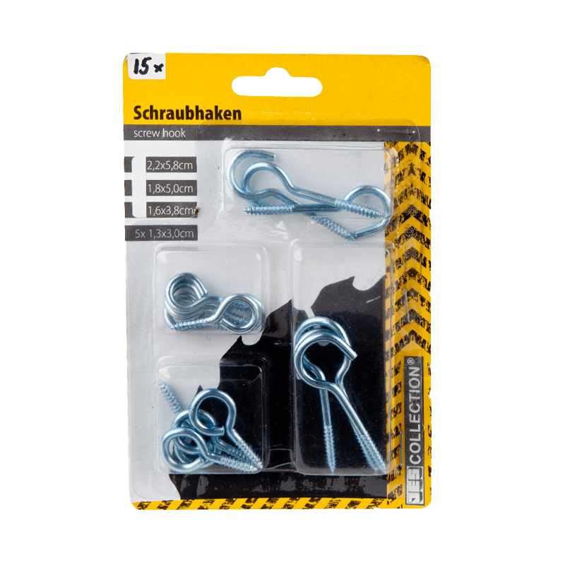 Schraubhaken, Scharnierschrauben, Metallhaken, Befestigung, Drahtbügel, Schraubhaken, Schraubhook, Metall, Schraubenset, Drahtschrauben, Schraubhaken, Screw hook, Stahlhaken, Montagezubehör, Schraubenkomponenten