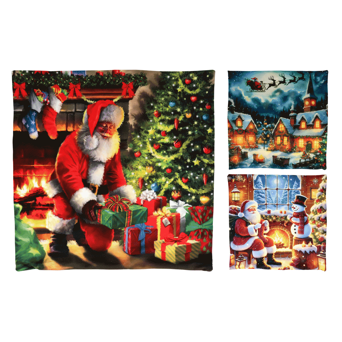 weihnachtsdeko, kissen, weihnachtsmann, geschenke, weihnachtsdeko