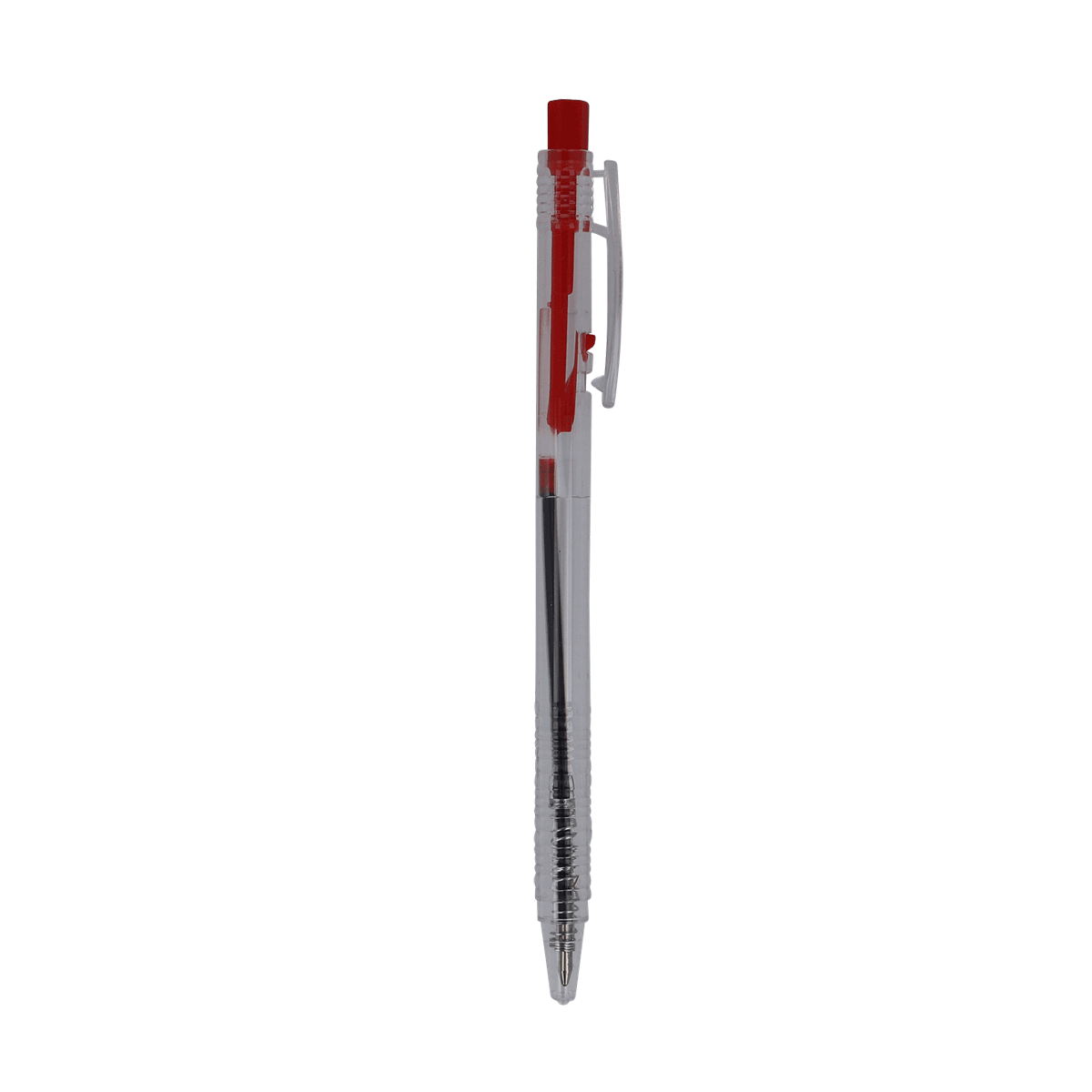 Stift, Kugelschreiber, Schreibgerät, rot, transparenter Korpus?, Clip, Kugelschreiber, Schreiber, Transparent, Rot, Gehäuse