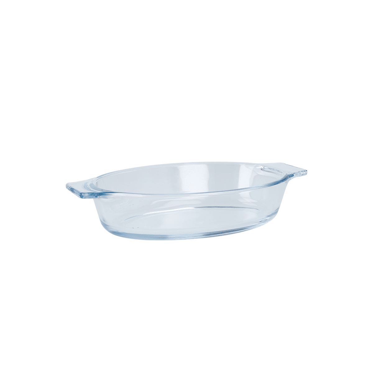Glasportion,  Auflaufdose,  transparent,  oval,  ofenfest, Glasdish, ovalförmige Schüssel, transparent, Griffe, mikrowellengeeignet, Glasdose, Auflaufform, Backofenform, transparentes Glas, Messbehälter