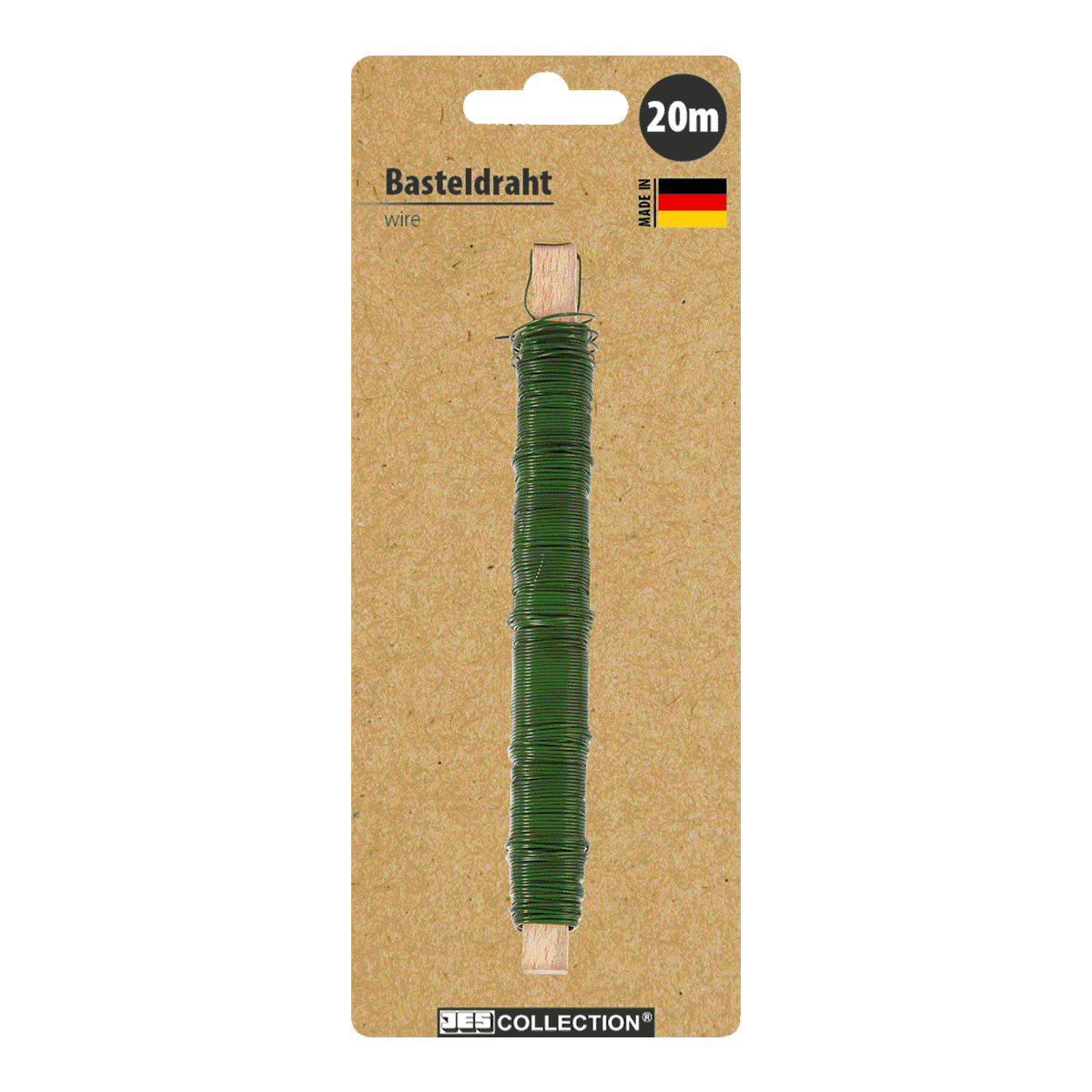 Stacheldraht, Drahtrolle, Grüner Draht, Basteldraht, 20m Länge