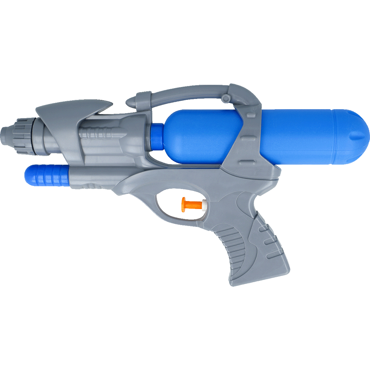 Spielzeug, Wasserpistole, Pumpenmechanismus, blau, grau, Wasserpistole, Spielzeugpistole, blau, Griff, Trigger, Wasserpistole, Spielzeugpistole, Blau, Griff, Sicherung/Trigger