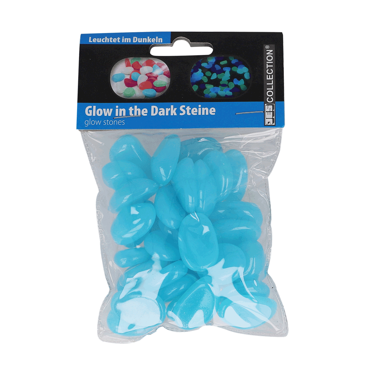 glow stones, glow in the dark, blaue steine, kiesel, steinperlen, glühsteine, steine, blau, kiefer?, verpackung