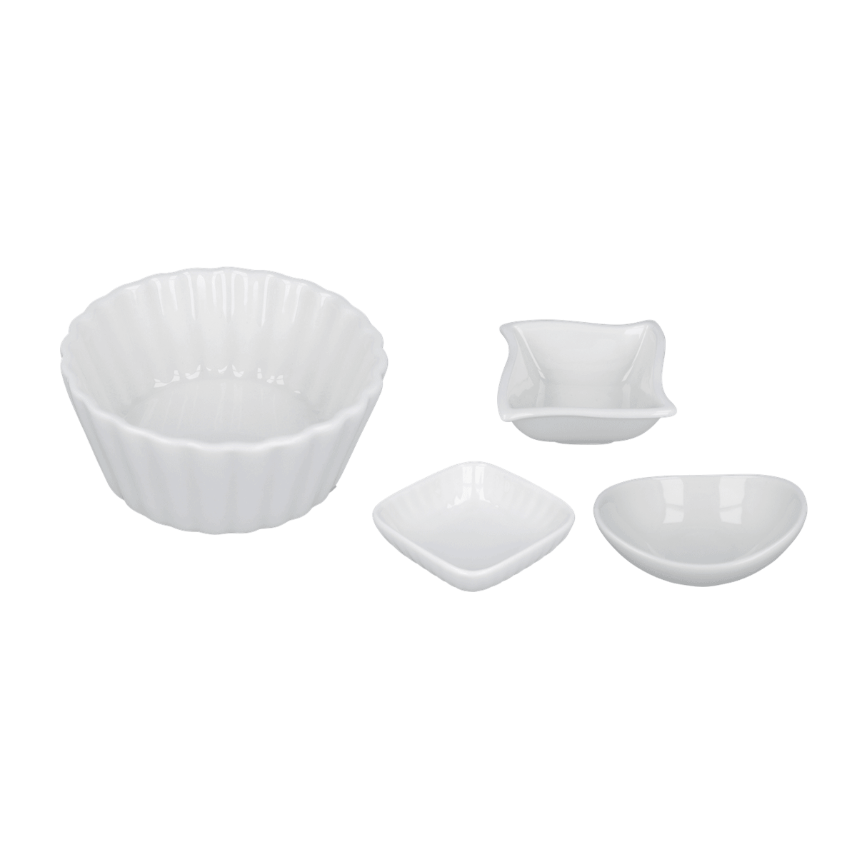 keramikschüssel, bol, tellergarnitur, weiß, spülmaschinenfest, teller, schüssel, servierset, porzellan, white, Porzellan-Schüssel, Schälchen-Set, Fluted Muster, Teller-Set, Weiße Geschirr-Teile