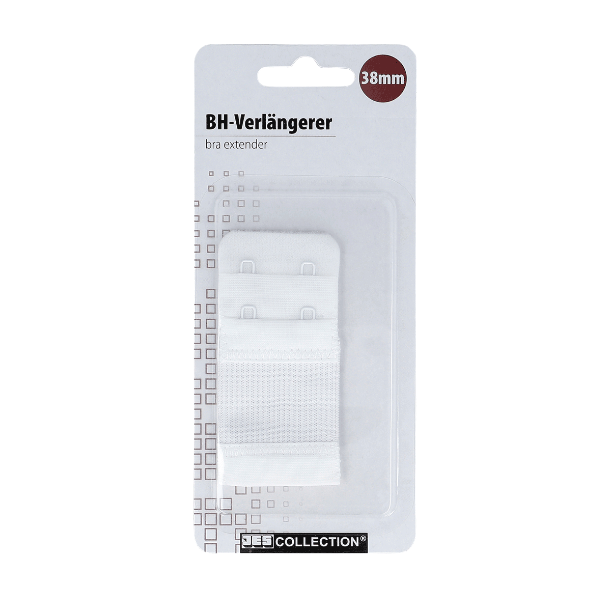 BH-Verlängerer, bra extender, 36mm, white, clip, BH-Verlängerer, Breite 38mm, Schalenhaken, weißer BH-Verlängerer, Karo-Design, BH-Verlängerer, Verlängerung, Schwarz?, 38mm, JES Collection