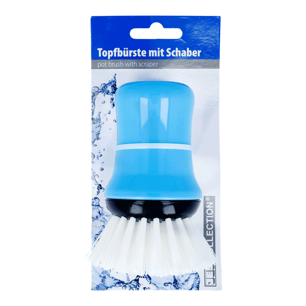 Kochbürste, Topfbürste, Schaber, Kompaktbürste, Spülbürste, Hygiene-Pinsel, Topf-Bürste, Schrubbbürste, Spülhilfe, Blauer Griff, Pinsel, Schaber, Reinigungsbürste, Küchenzubehör, Blau