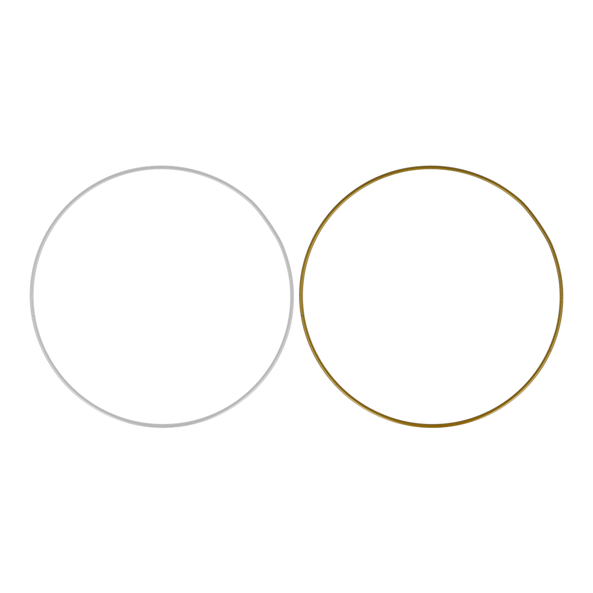 Hülsenohrringe, Metallisch, Kreisform, Silber, Gold