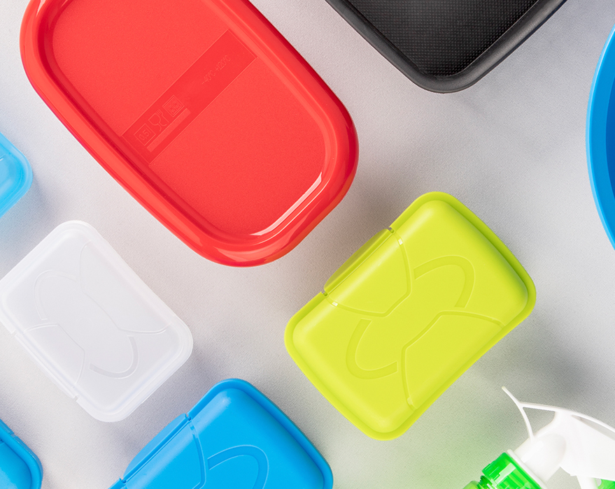 Lunchbox, Kunststoff, Mehrfarbig, Lackiertes Deckel, Trennfach