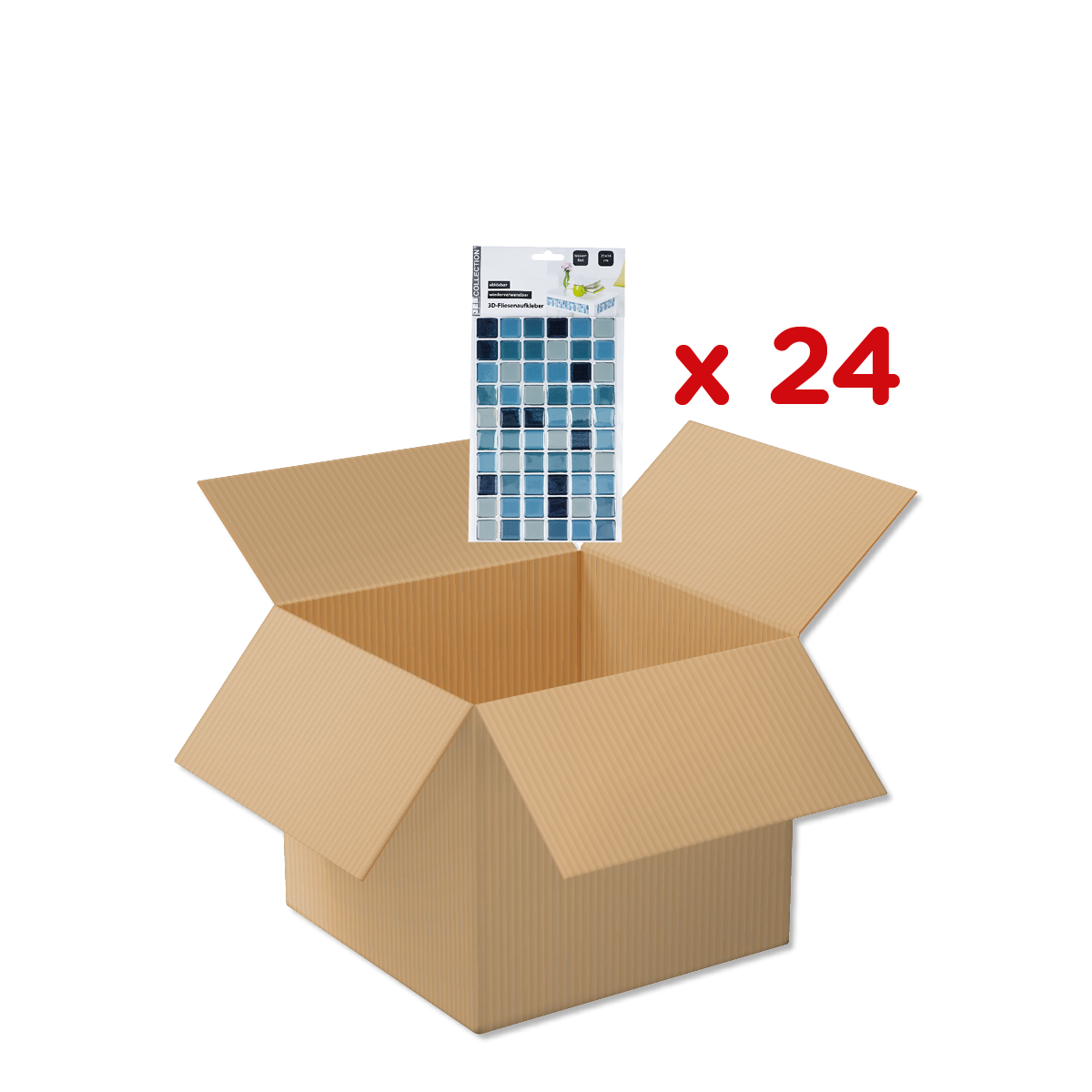 kartonbox, verpackung, farbkarte, mosaik, klebeblatt, Klebepflaster, Fliesenmuster, Kartonbox, Mosaikfliesen, Dekorationskachel, Kartonbox, Verpackung, Versandbox, offene Box, Inhalt: Farbmuster