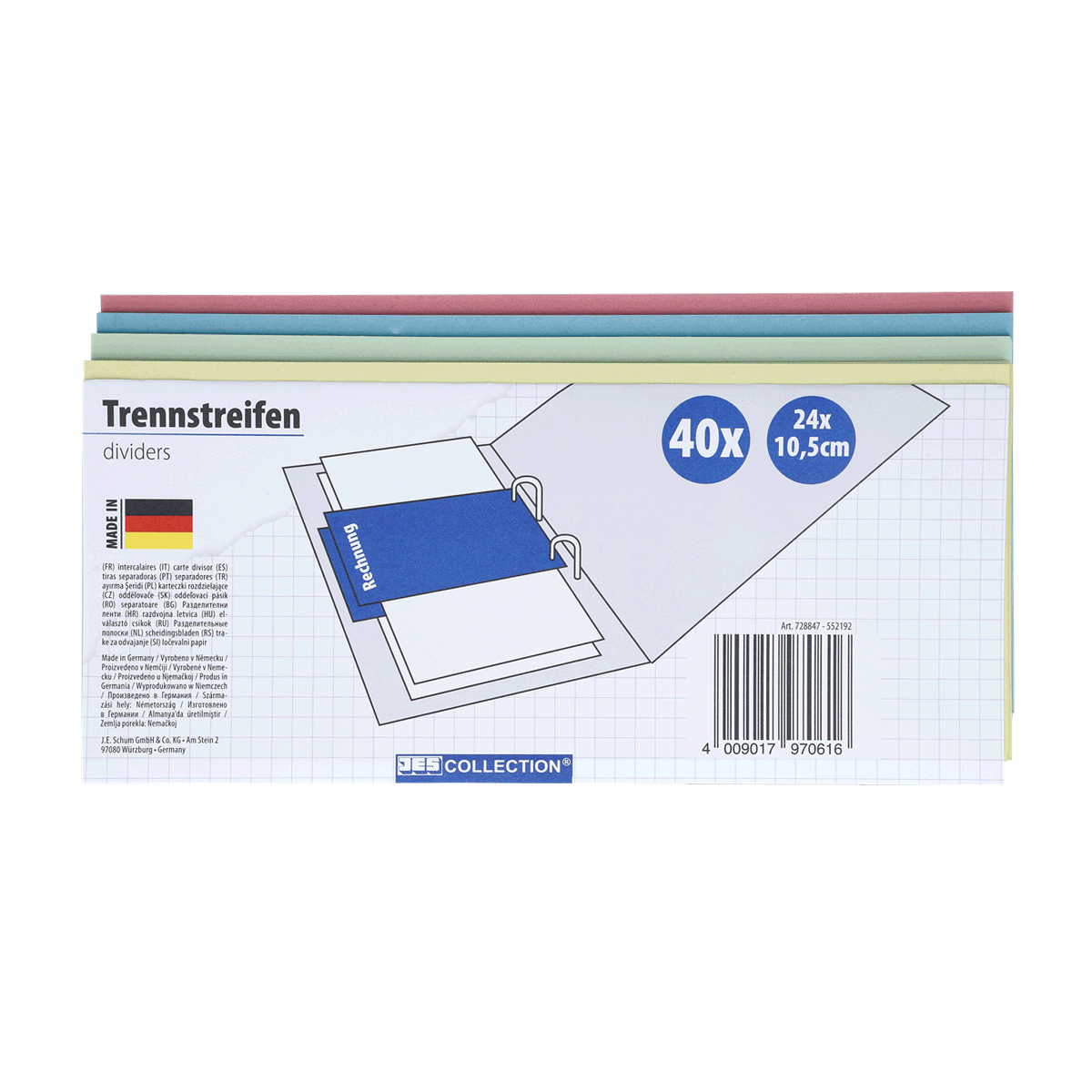 Trennstreifen, Divider, Ordner-Trennstreifen, Buntes Papier, 40x2, divider, dividers, trennstreifen, organizer, portfolio, Divider, Trennstreifen, A4-Ordner, Ordnerteile, Trennblätter