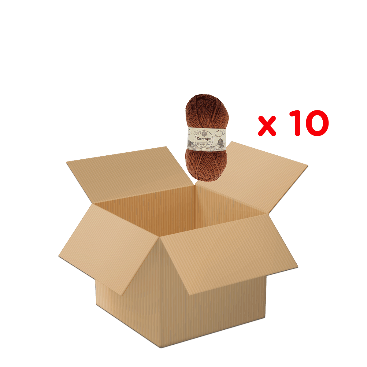 Kartopü Garn, brauner Garn, Strickgarn, Kartonbox, Verpackung, Wolle, Garn, Rundstrickgarn, Kartonbox, Set x10, Kartopu, Wolle, Stricken, Kartonbox, Bundle x10