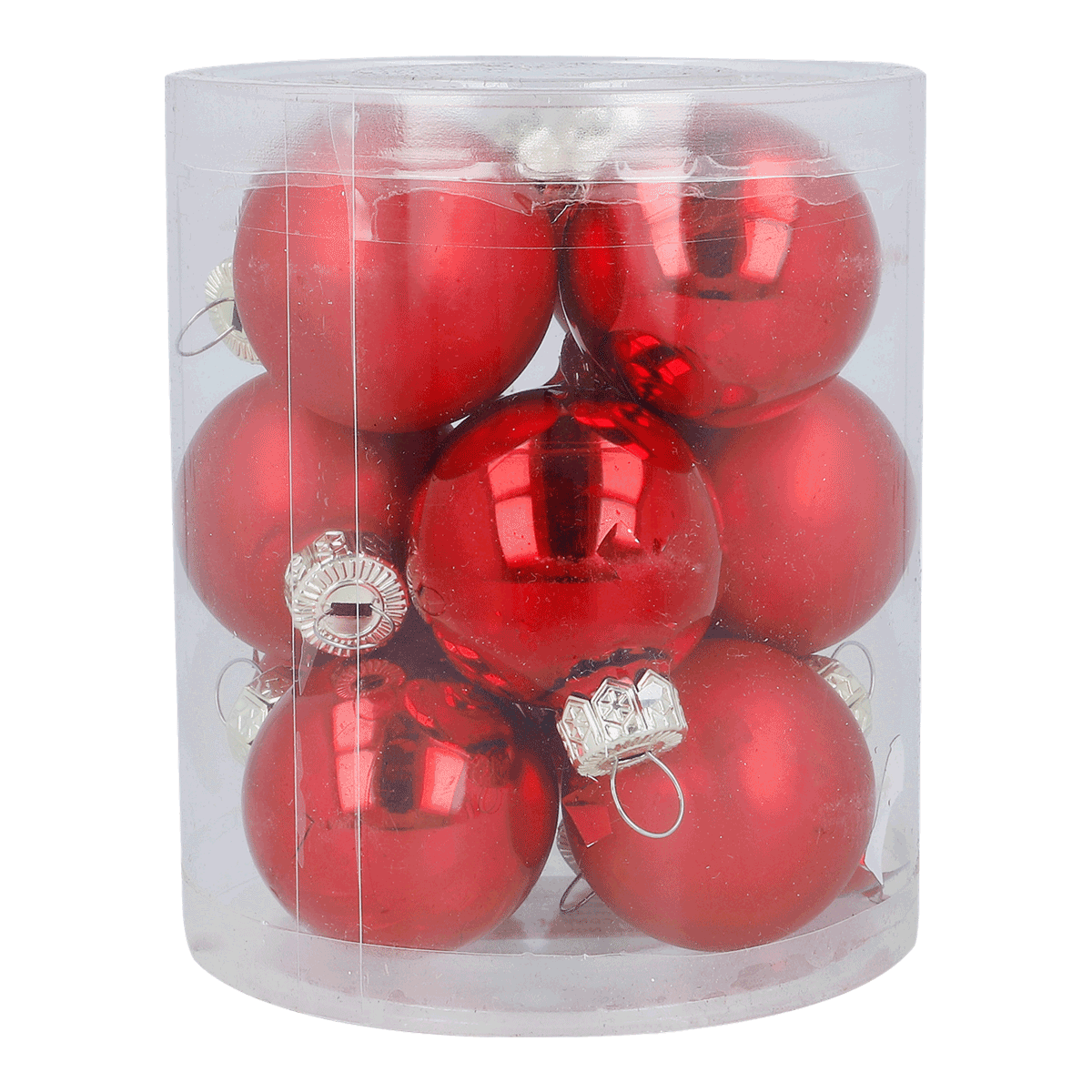 Weihnachtskugeln, Christbaumkugeln, Rot, Glas, Set