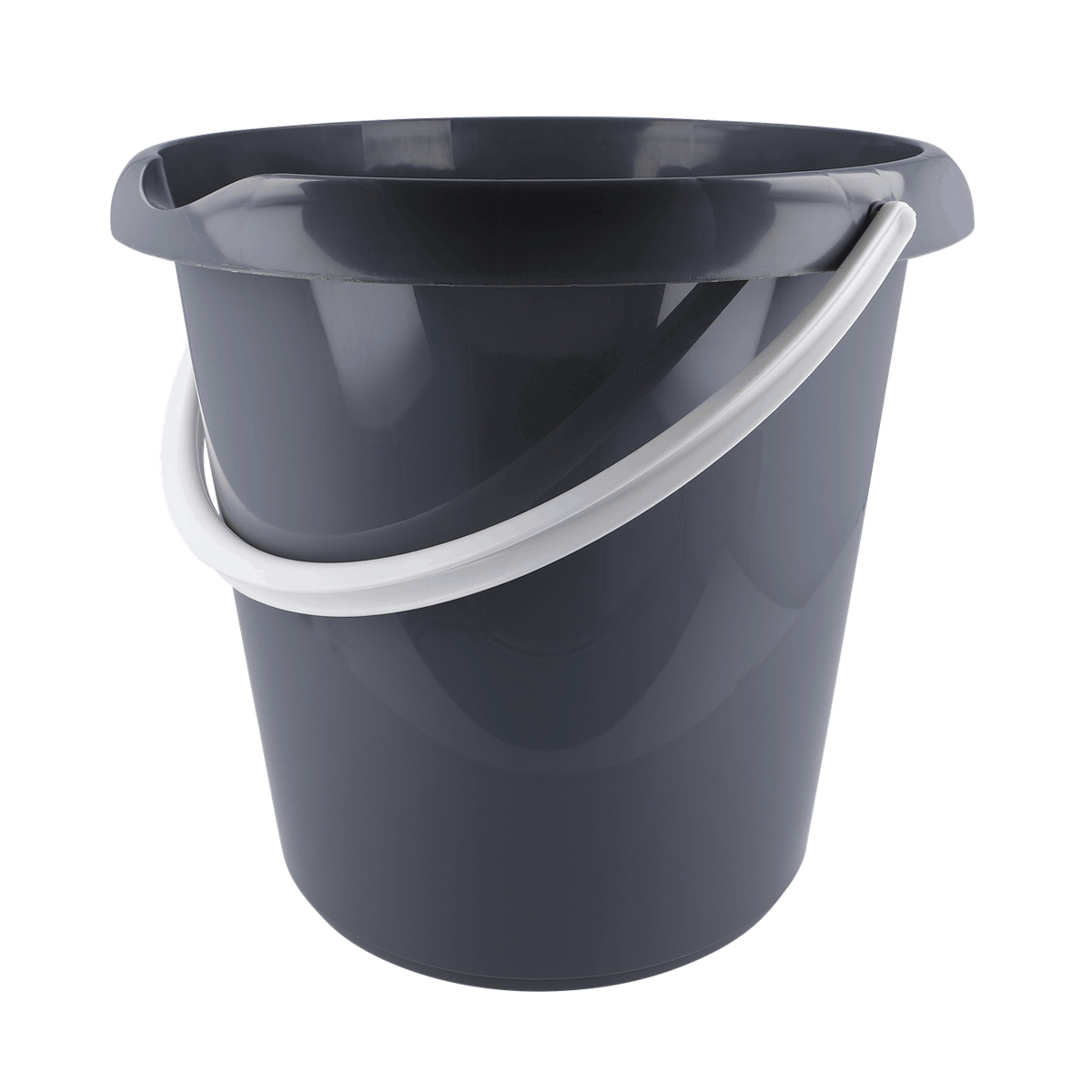 Eimer, Bucket, Grau, Plastik, Handgriff, Eimer, Grau, Kunststoff, Tragegriff, Haushalt, Eimer, Grau, Plastik, Tragegriff, Kleines Fass