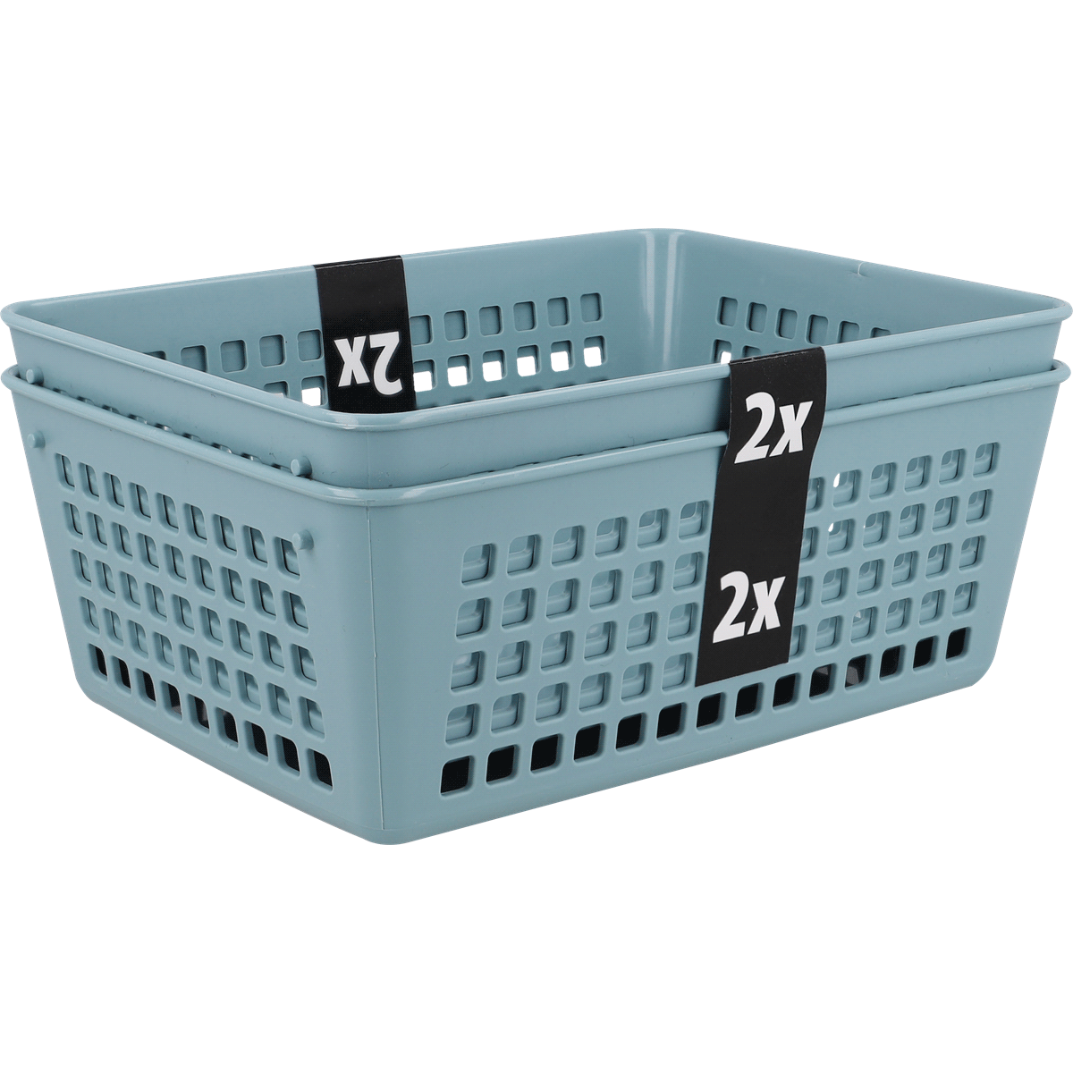 Korb, Einkaufskorb, Aufbewahrungskorb, Korb, Lagerkorb, Gitterkorb, 2x, korb, aufbewahrung, kunststoff, 2x, gitter