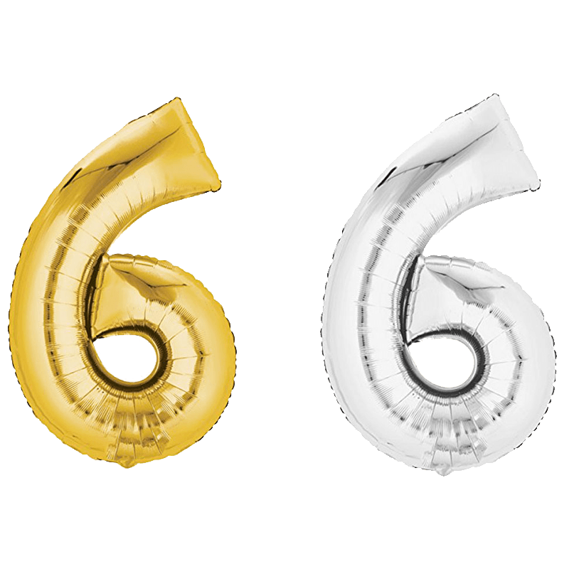 ballon, folie, zahl sechs, gold, silber, Luftballon, Zahlensymbol, Gold, Silber, Nummer sechs, Luftballon, Geburtstagsdeko, Zahl 66, Folienballon, Doppelte Zahl