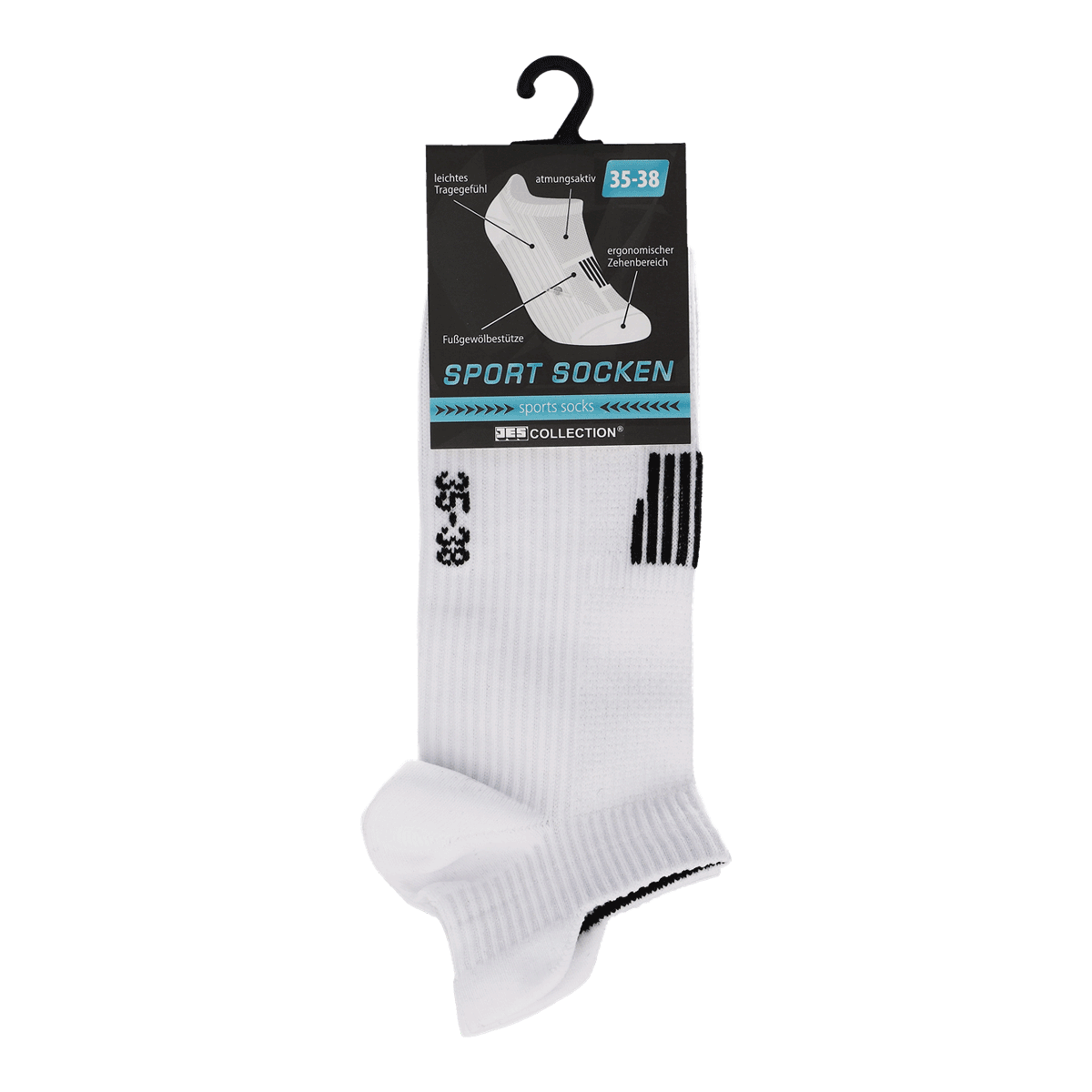Sport Socken, Weiß, Gestrickt, Crew-Länge, Barcode-Muster