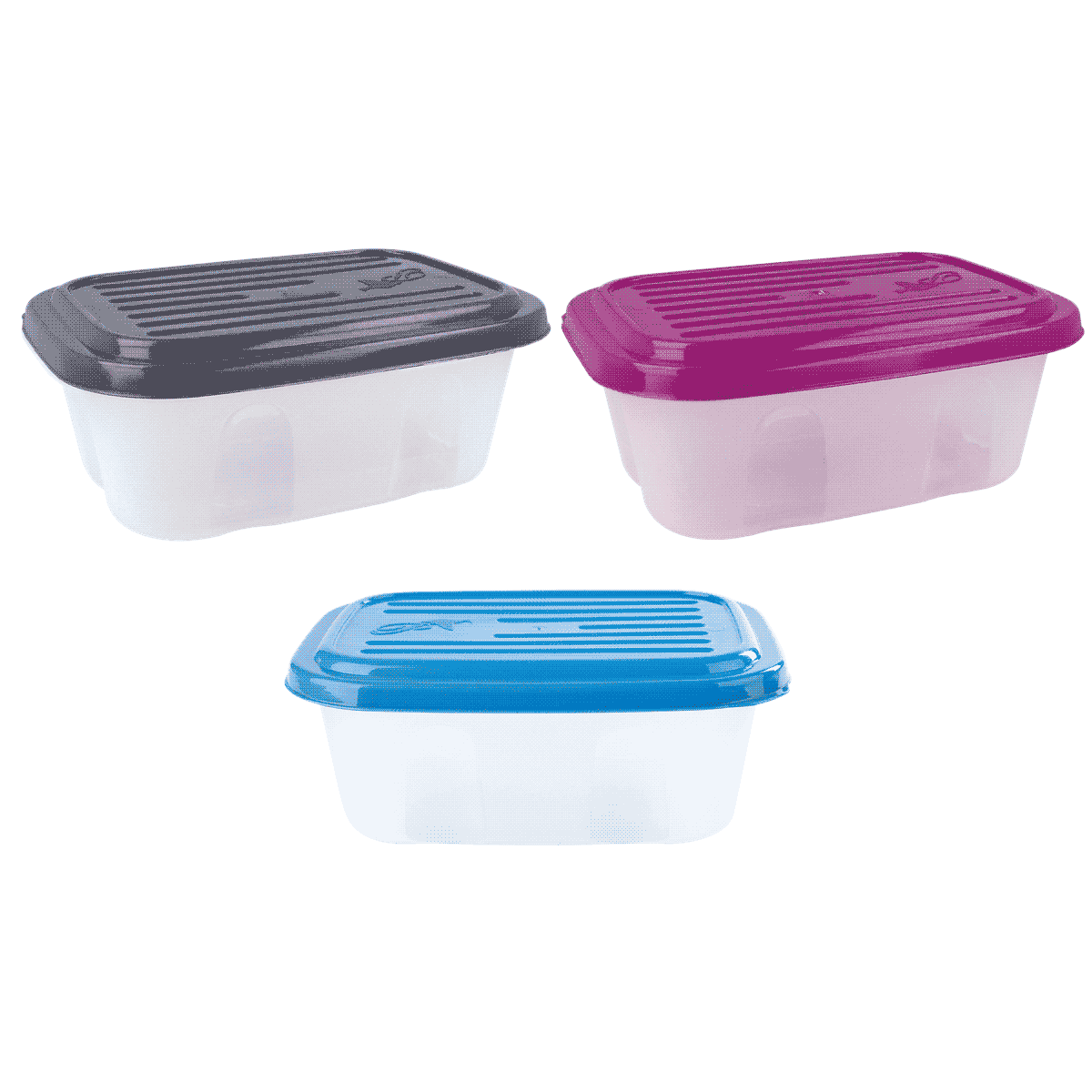 Lebensmittelbehälter, Plastikbox, Meal-Prep, Bunte Deckel, stapelbar, Lebensmittelbehälter, Plastikbehälter, stapelbar, Deckel, rechteckig, Aufbewahrungsbehälter, Lunchbox, Frischhaltedose, Kunststoff, verschiedene Farben