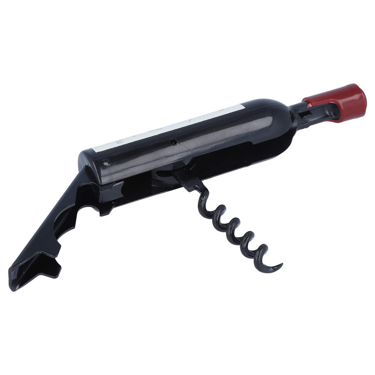 Pistole, Schrotflinte, Waffe, Korkenzieher, Flaschenöffner, Schnellverschluss, Wein- oder Getränkekorkenzieher, Beschläge/Griff_rot, Flaschenöffner, Korkenzieher, Screwdriver-Opener, Multifunktionsöffner, Kellnerswerkzeug