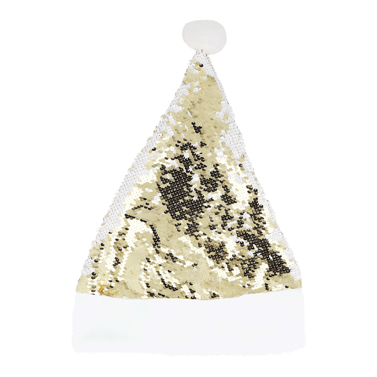 Sequin, Santa-hut, Goldene Pailletten, Festliches Accessoire, Wintermütze