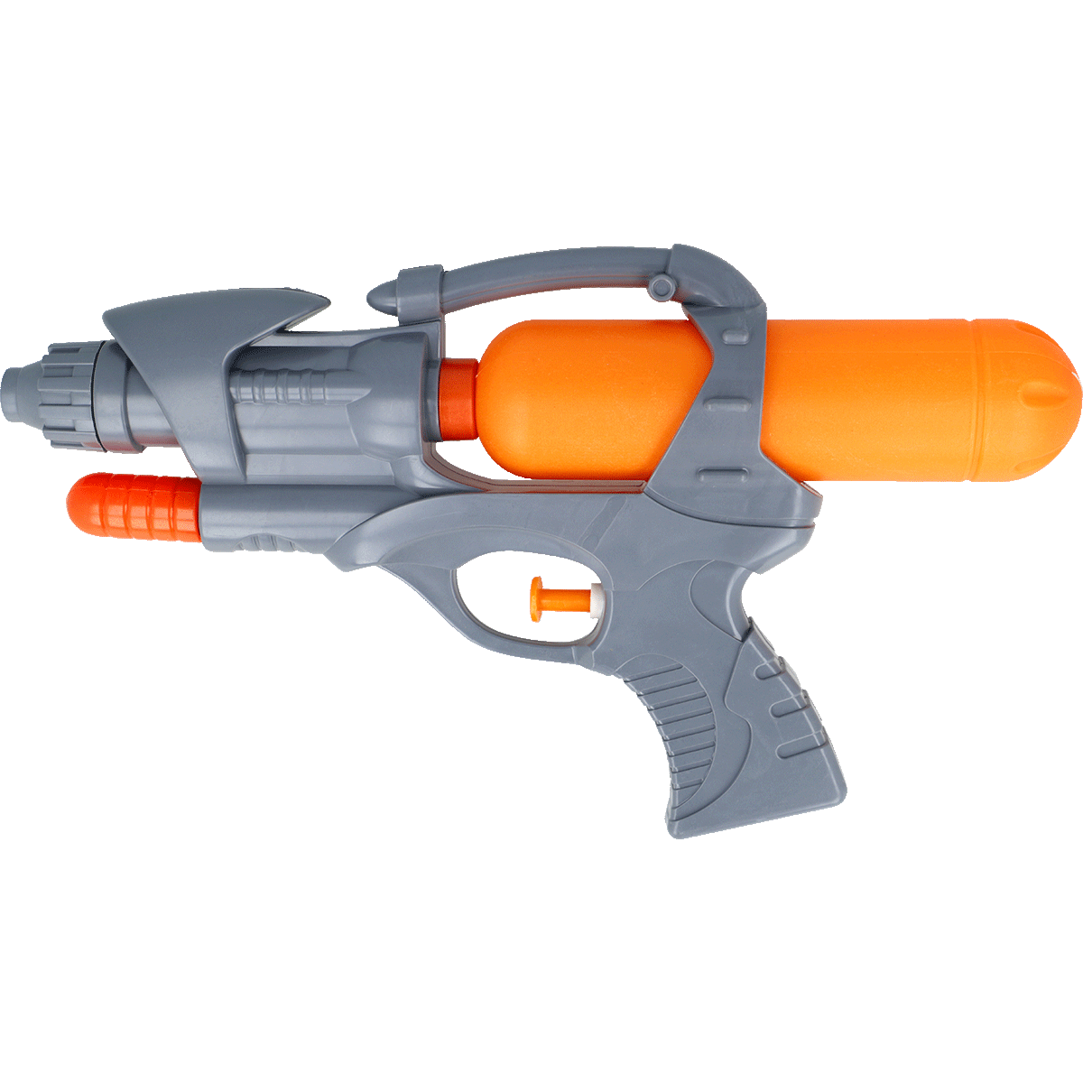 toy, Wasserpistole, Pistole, Blaster, orange Zylinder, Luftpistole, Wasserpistole, Spielzeug, Grau, Orange, Spielzeugwaffe, Wasserpistole, Grau, Orange Tank, Griffiger Griff