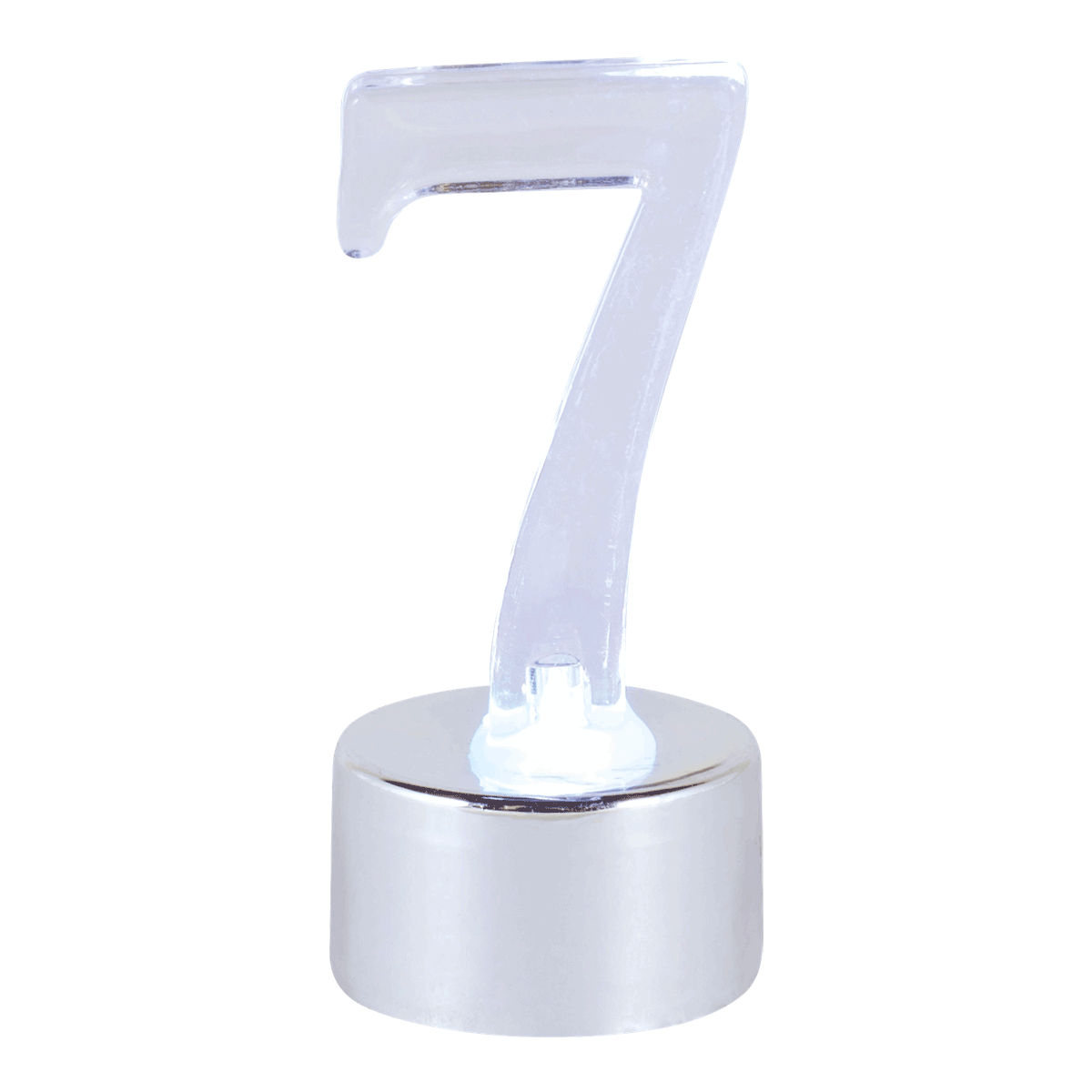 Zahl, Durchstochene, Glastopper, Probieraufsatz, Wandbreite, Ziffer, Korken?, Aufsetz-Stempel?, Flaschenverschluss?, Zahl 7, Zahl, Kopf, Zahlen-Topper, 7, Zahlensymbol