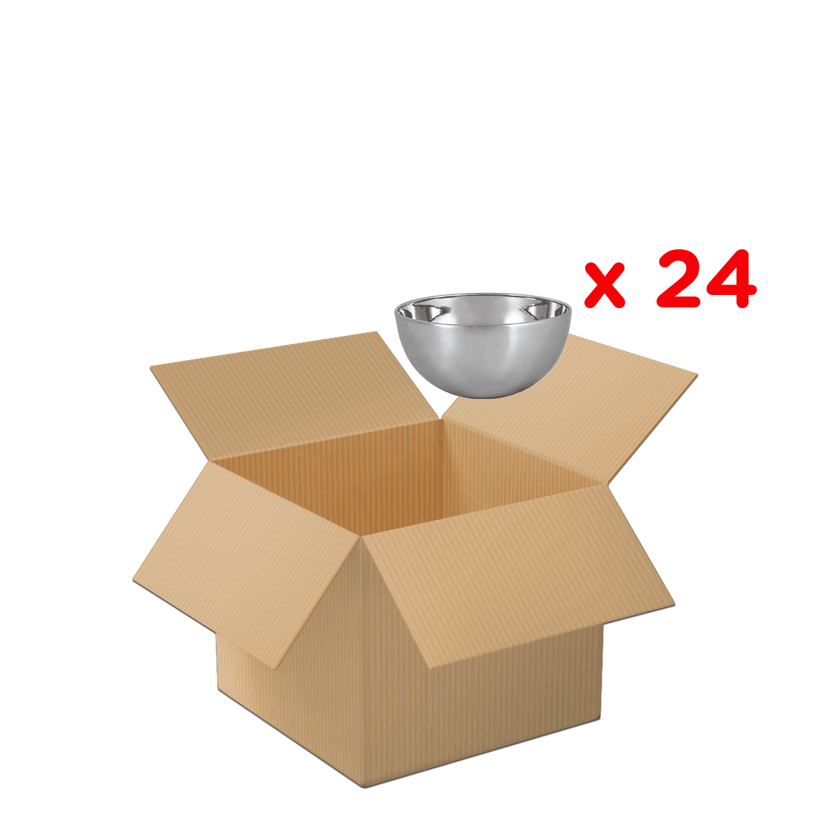 Kartonbox, braune Box, offene Box, Schüssel, Satz 24, karton, Kiste, Versand, Schüssel, Set x24, Kartonbox, Geschenkbox, Schüssel, Edelstahl-Schüssel, Verpackung x24