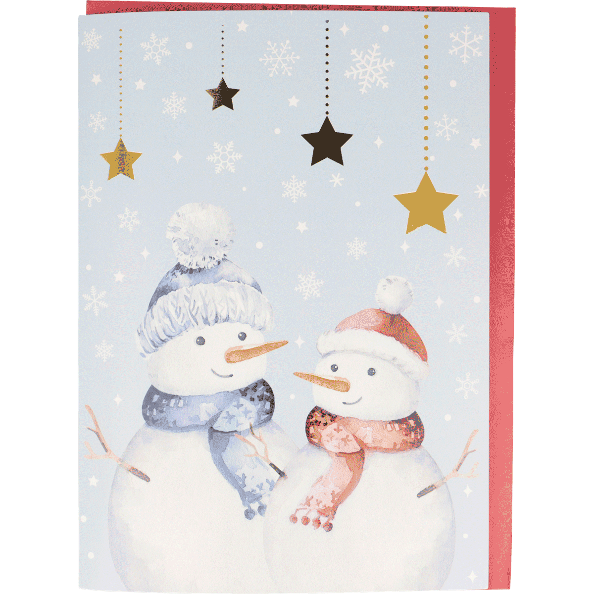 Schneemann, Winterkarte, Hochformat, Fröhlich, Schnee
