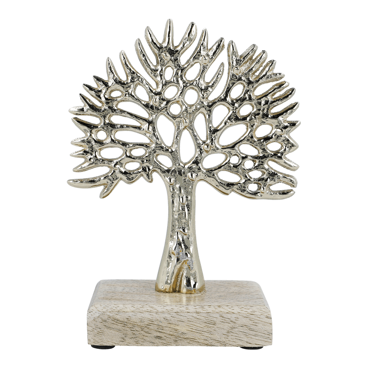 Baum, Dekoration, Figur, Metall, Holzbasisiert