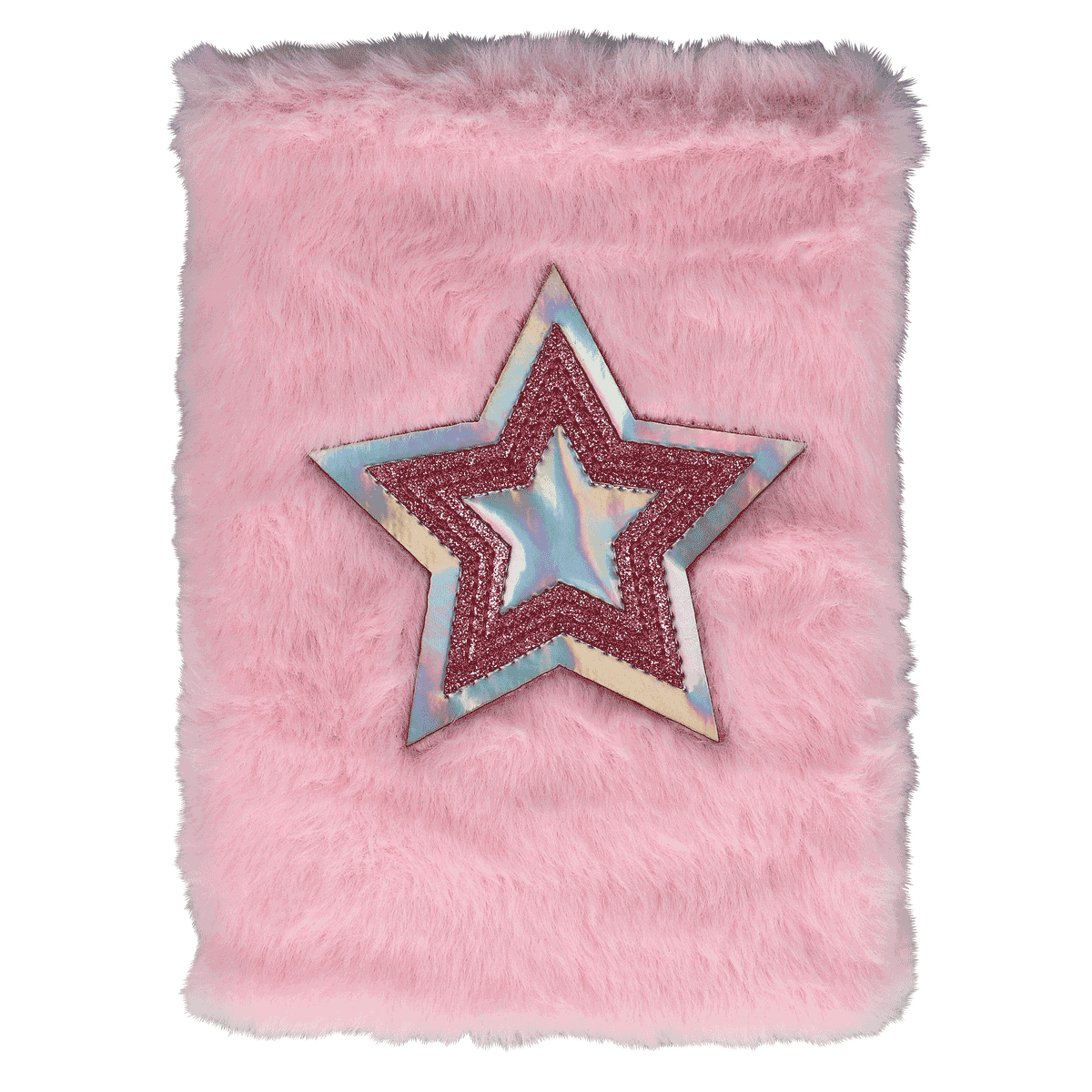 pink, fluffy, stern, aufnäher, weich, Fell, Kissen, Stern-Logo, Pink, Flauschig, Plüsch, Kissen, Stern, Pink, weich