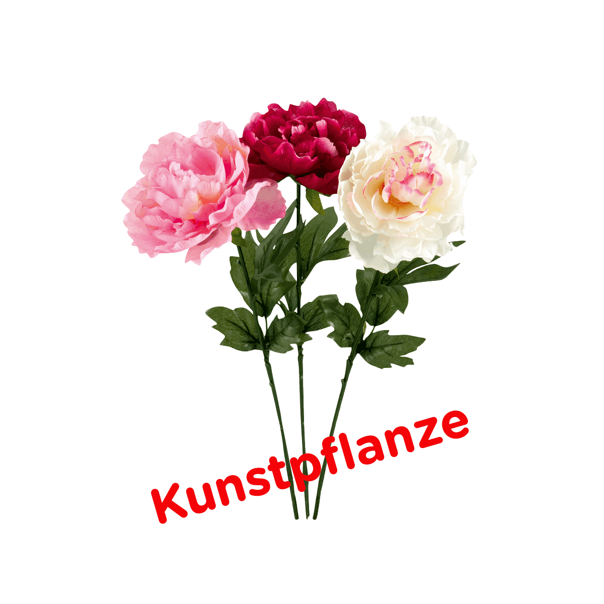 Kunstpflanze, Pfingstrose, Blumenstrauss, Kunstblume, Mehrfarbige Blüten, Kunstpflanze, Kunstblume, Pfingstrose, Grünblatt, Bunte Blüten, Kunstpflanze, Pfingstrose, Blumensträuße, Künstliche Blume, Mehrfarbig