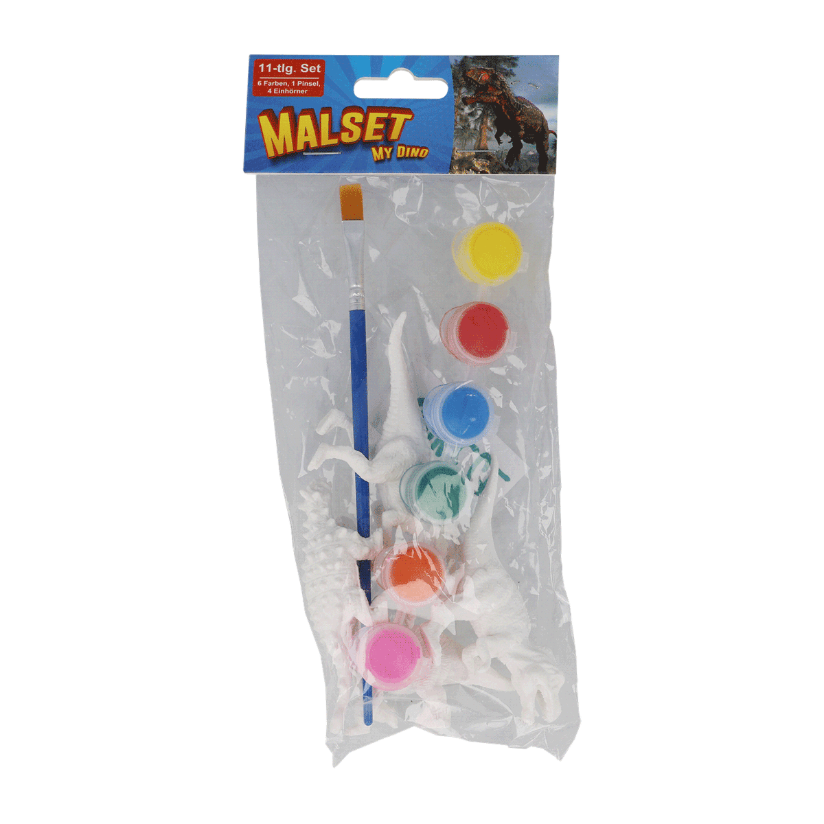 Pinselset, Farben, Dino, Malset, Malwerkzeug, Malkasten, Pinsel, Farben, Pinselset, Malutensilien, Pinselset, Malset, Dino-Motiv, Kunstset, Farben-Set