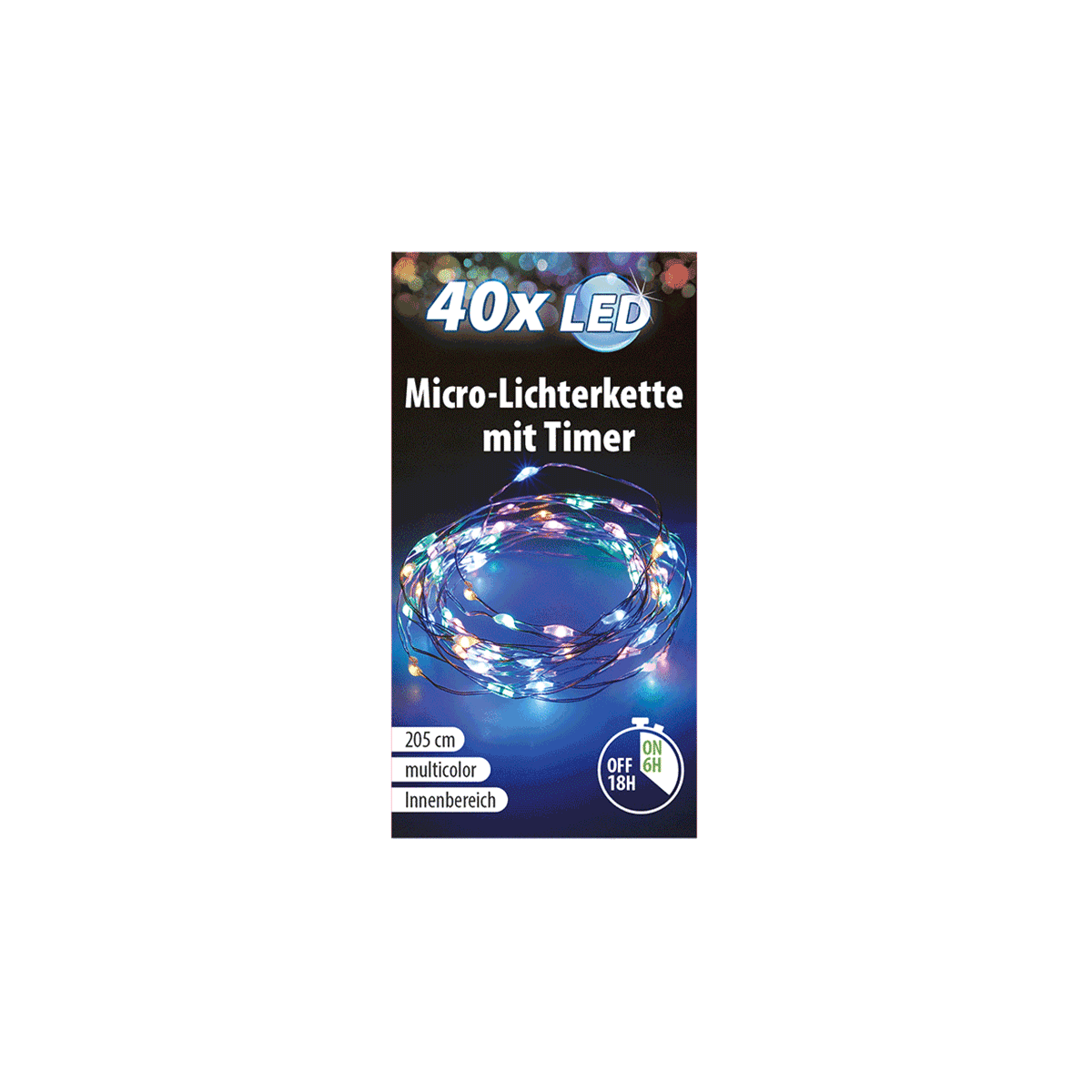 Mikro-Lichterkette, LED, Lichterkette, Innenbereich, Multicolor