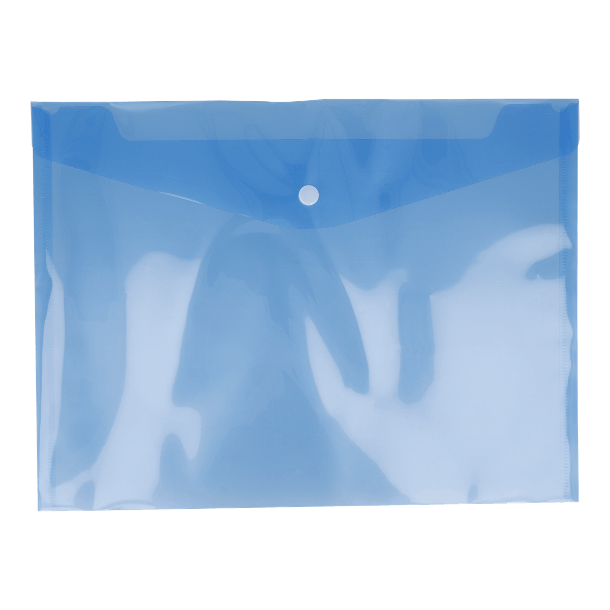 Plastichülle, transparentes Beutel, blau, Umschlag, Knopfverschluss, Umhängetasche, Plastikumschlag, Beutel, transparentes Blau, Verschlussknopf, Plastikbeutel, Transparenter Beutel, Verschlussknopf, Kunststofftasche, Beutel aus Kunststoff