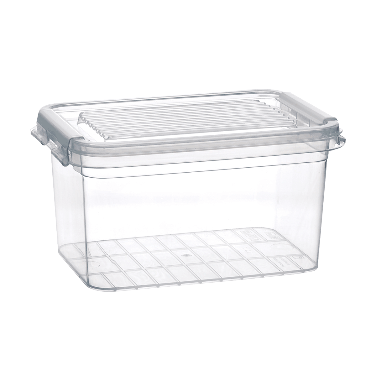 Aufbewahrungsbox, Transparente Box, Ablagebox, Deckel mit Riegel, Küchenbehälter, Aufbewahrungsbehälter, Kunststoffbox, Transparenter Behälter, Deckel mit Riegel, Sanfter Griff, Behälter, Aufbewahrung, Kunststoff, Transparent, Deckel mit Schlitzen