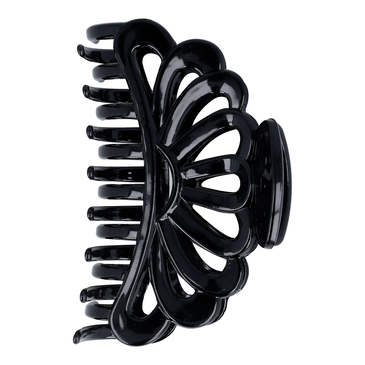 Haargummi, Haarspange, Schwarz, Klammer, U-Form, Claw clip, Hair clip, Schwarz, Kunststoff, Gekrümmtes Design, Haargummi, Claw-Clip, Schwarz, Klammer, Haarzubehör