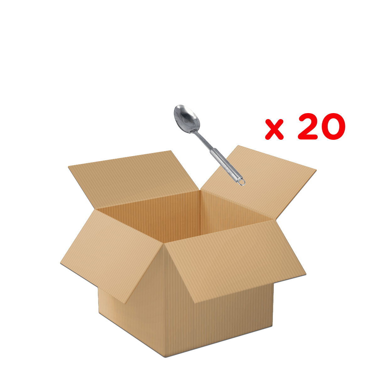 box, karton, löffel, küchenartikel, mengenangabe 20, Kartonbox, Offen, Löffel, Messlöffel, 20 Stück, kartonbox, offenes kartonpaket, löffel, packung, x20