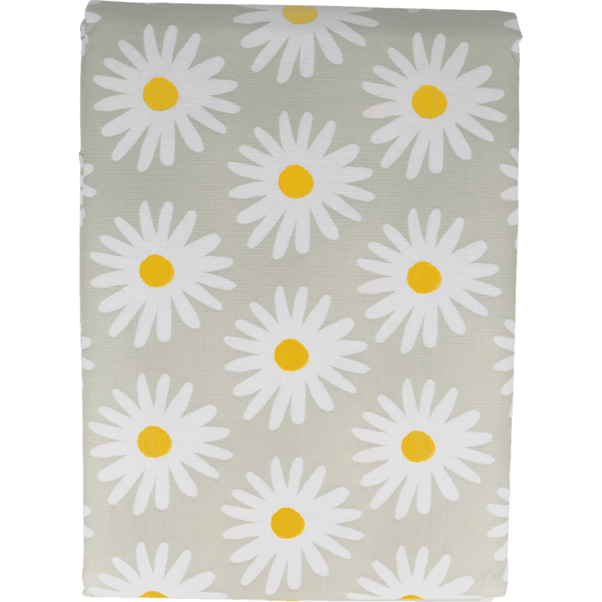 Gänseblümchen Muster, Daisy Druck, Stoff mit Blumen, Baumwollstoff, Blumendesign, Blumenmuster, Gänseblümchen, Leinwandtextil, hellgrau, Drucke, Daisy-Muster, Gänseblümchen-Druck, Beiger Hintergrund, Stoff, Textilzubehör