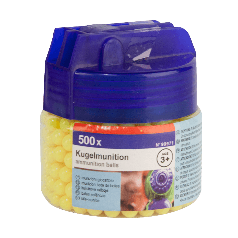 Kugelmunition, Gehäuse, Gelb, 500er Pack, Spielmunition, Kugelmunition, Gelb, Munition, Spielzeug, Kugeln, Kugelmunitions, Ammo Balls, Luftdruck-Sport, Spielzeugmunition, Gelbe Kugeln