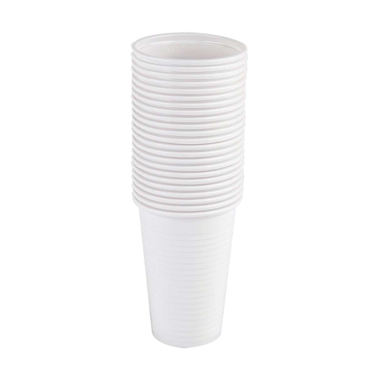 Becher, Einwegbecher, Kunststoff, Weiß, Riffelung, Becher, Pappbecher, Einwegbecher, weißer Becher, Stapelbar, Becher, Einwegbecher, Pappbecher, Kalt-/Warmbecher, Stapelbecher