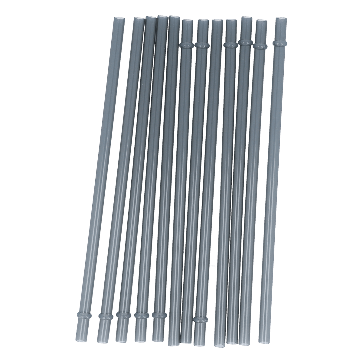straws, plastic, grau, set, 12-stücke, straws, trinkhalme, plastehhalme, grau, farbenloser henkelloser tip, straws, plastic, grau, trinken, set