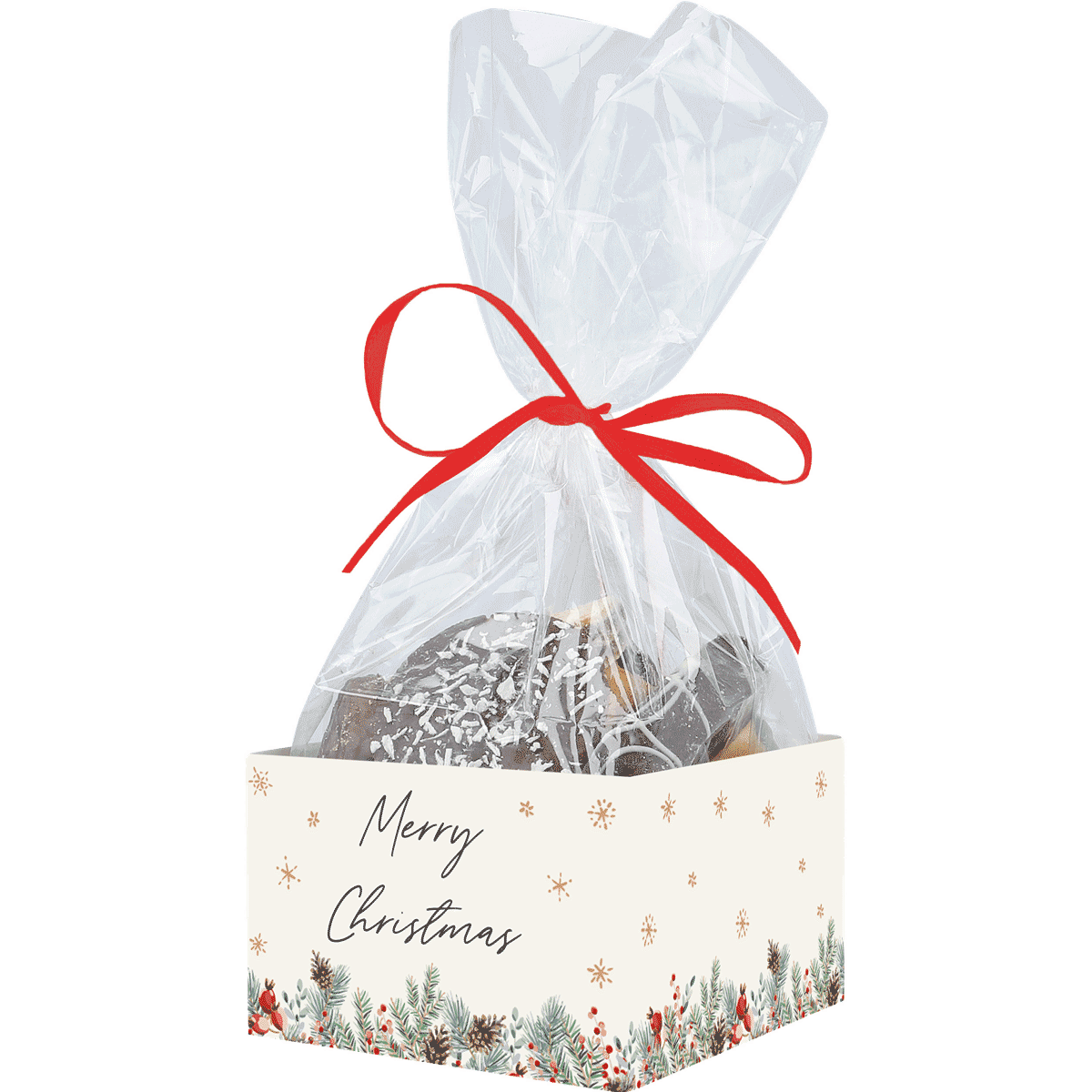 Weihnachtsgeschenk, Schmuckverpackung, Sack-Verpackung, Roter Band, Merry Christmas