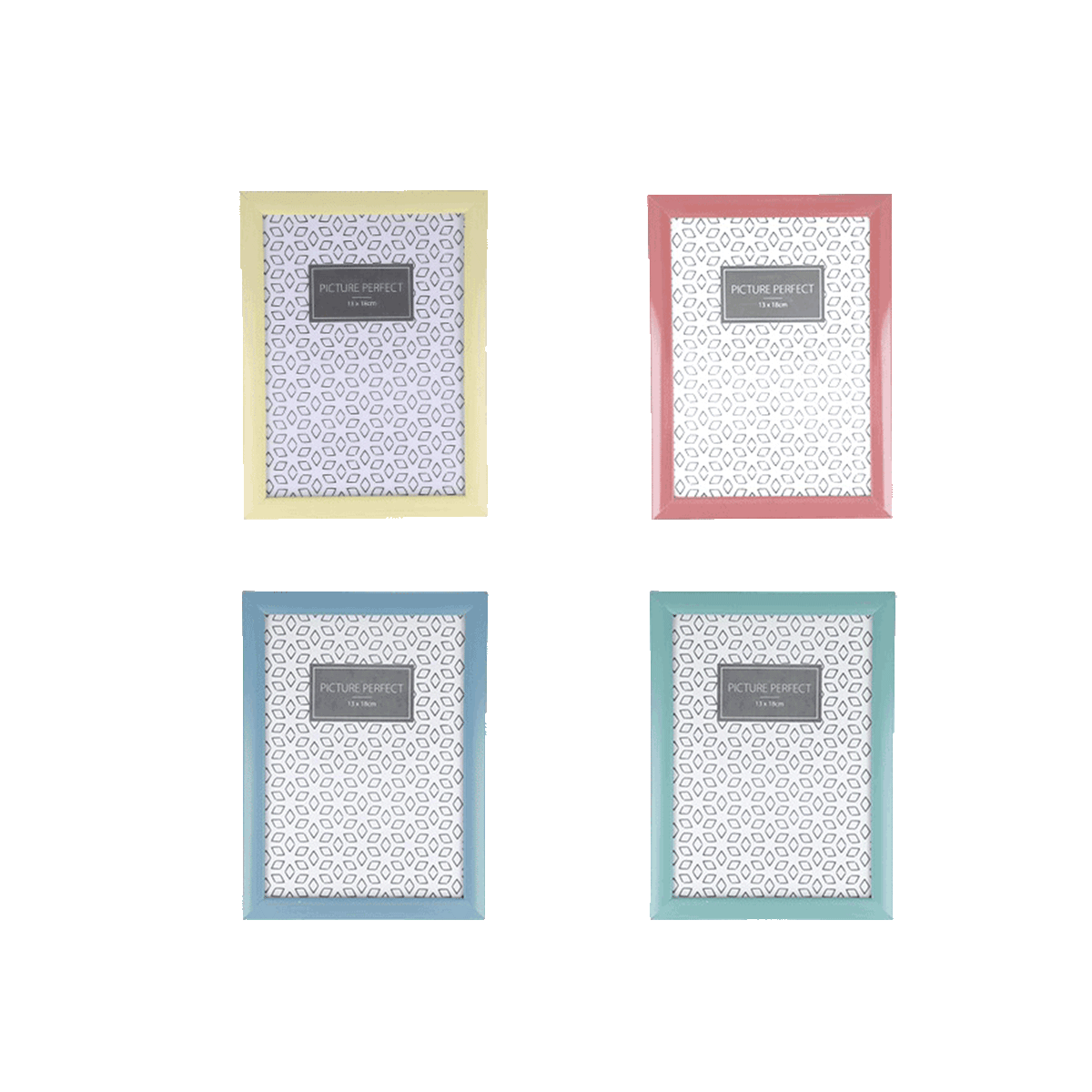 picture frame, photo frame, set of four, geometric pattern, pastel colors, Fotorahmen, Bilderrahmen, Pastellfarben, Musterrahmen, Mini-Frame, Rahmen, Picture-Frame, Pastell, Muster, Karo