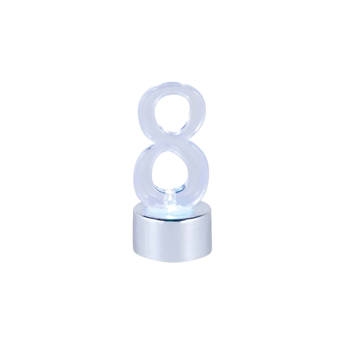 Knopf, Lampe, 8-förmig, LED, Basis, Licht, Kristall, Figur, Acht, Basis, Puzzleteil, Nachtlicht, Leuchte, Zahl acht, LED-Licht