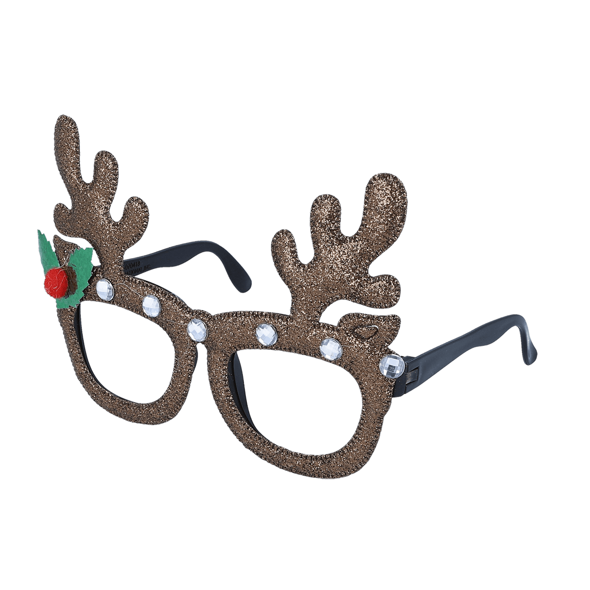 brille, dekor, glitzer, hirsche, weihnachten