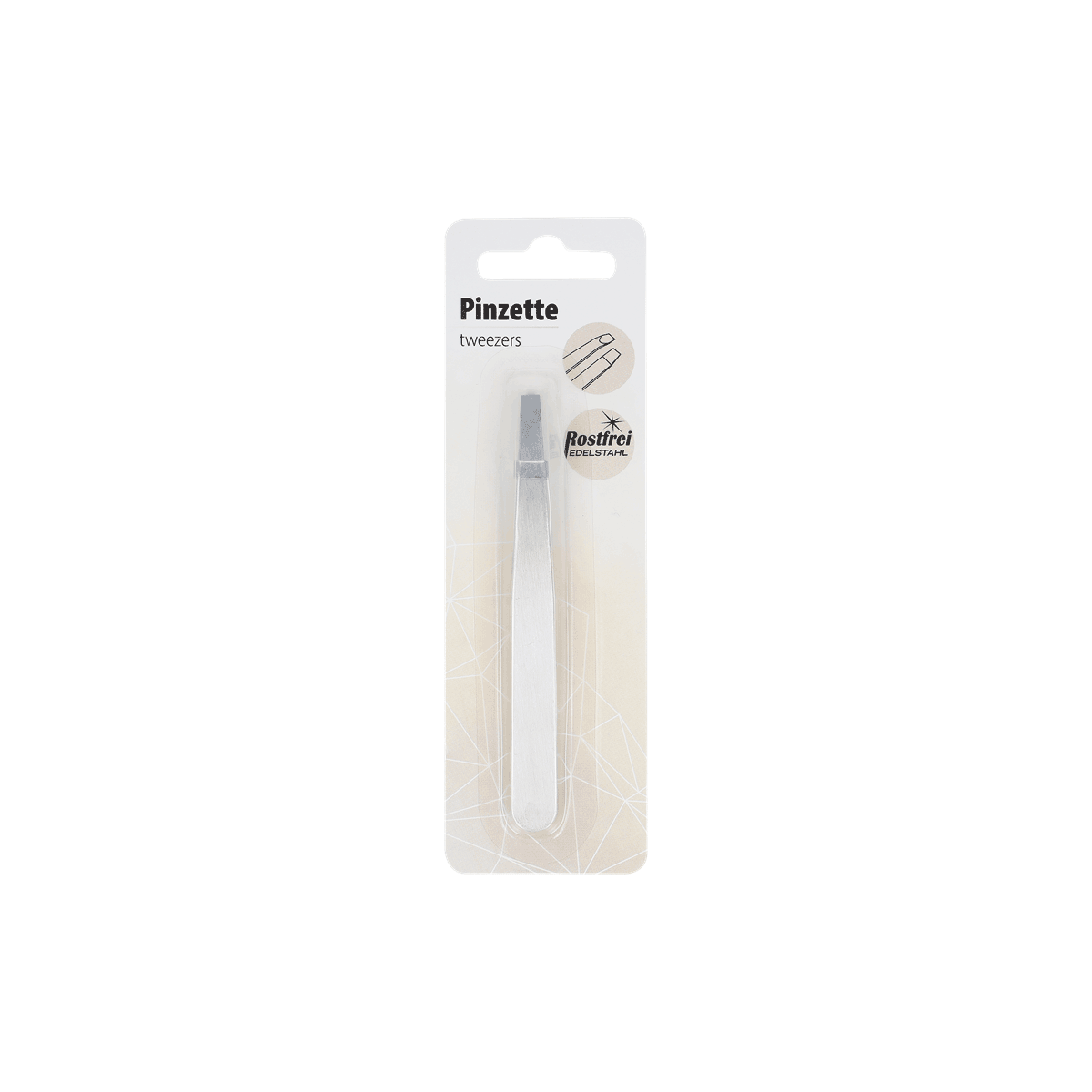 Zange, Edelstahl, Metall, spitze Spitze, verpackt, Pinzette, Tweezers, Stainless steel, Rostfrei, Clinch/Pinzette, tweezer, pinzette, edelstahl, rostfrei, pflegezubehör