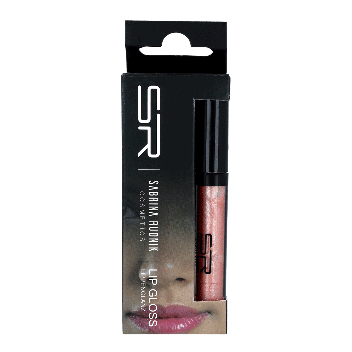 Lipgloss, Pfirsich, Schimmer, Flüssig, Sabrina Ruudnik, Lipgloss, Schimmer, Cremig, Lippenpflege, Sabrina Rudnik Kosmetik, Lippenbalsam, Perle, Rosenholz, Verpackung, Lippenprodukt